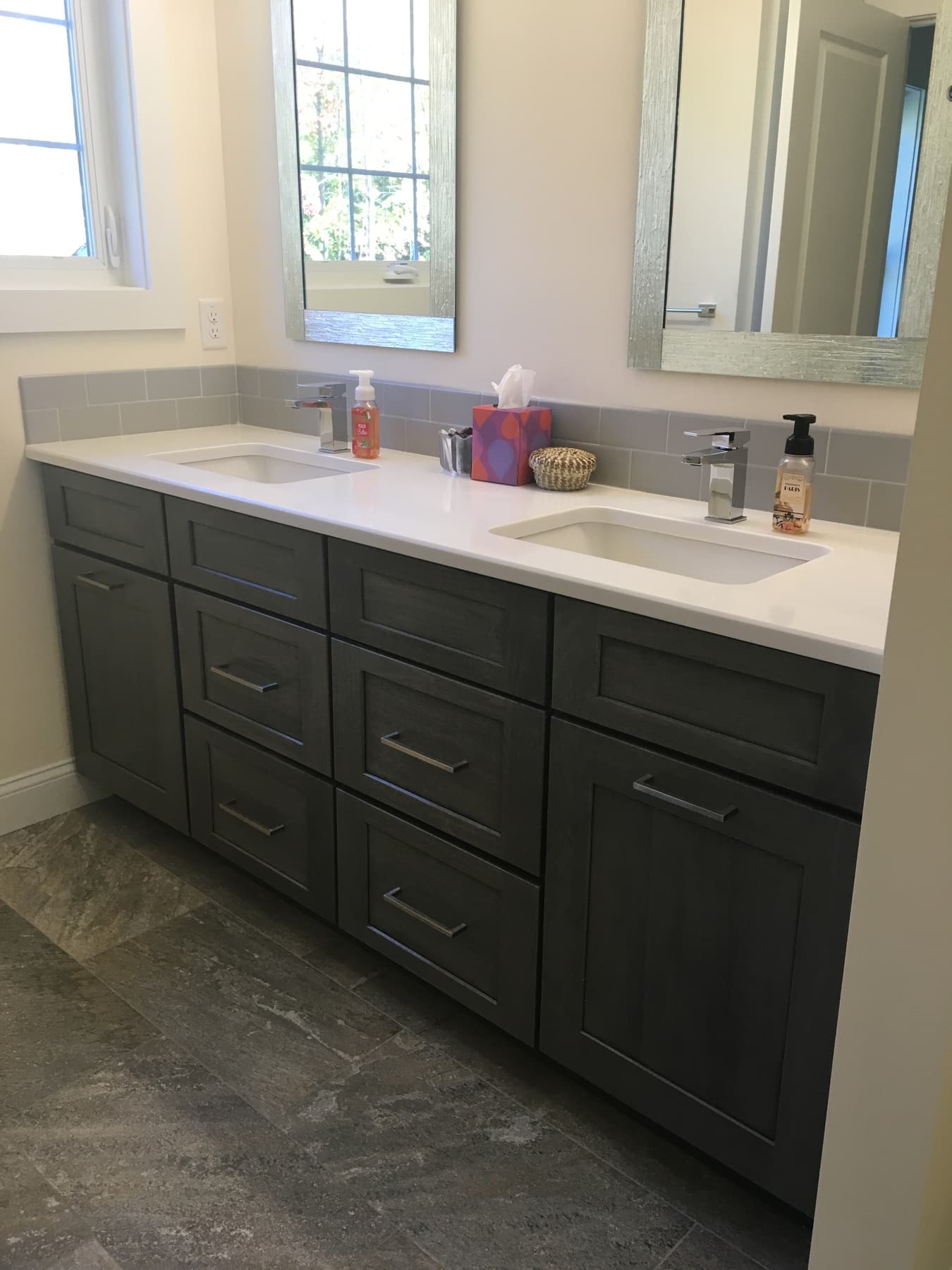 Bathroom vanity cabinetry in Pelham, New Hampshire