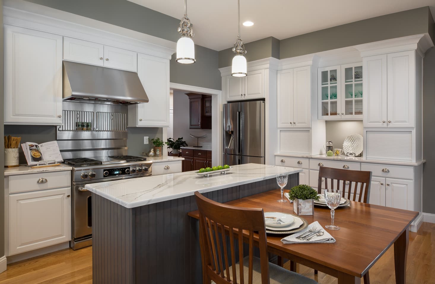Painted kitchen cabinetry in Greenland, New Hampshire