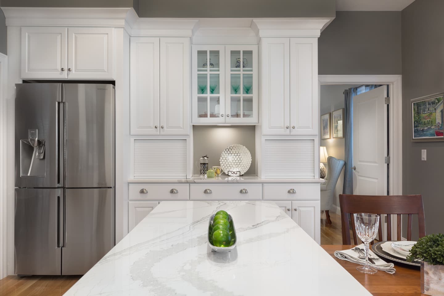 Painted kitchen cabinetry in Greenland, New Hampshire