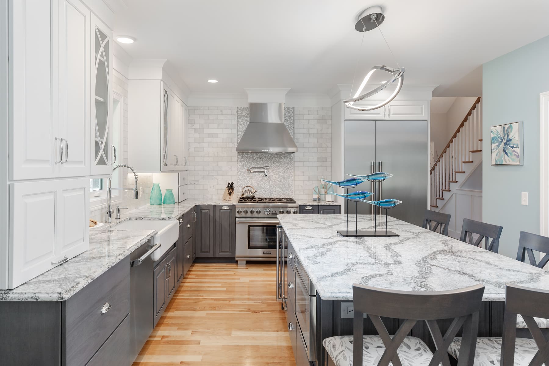 Custom kitchen cabinetry project in Stratham, New Hampshire by Plaistow Cabinet